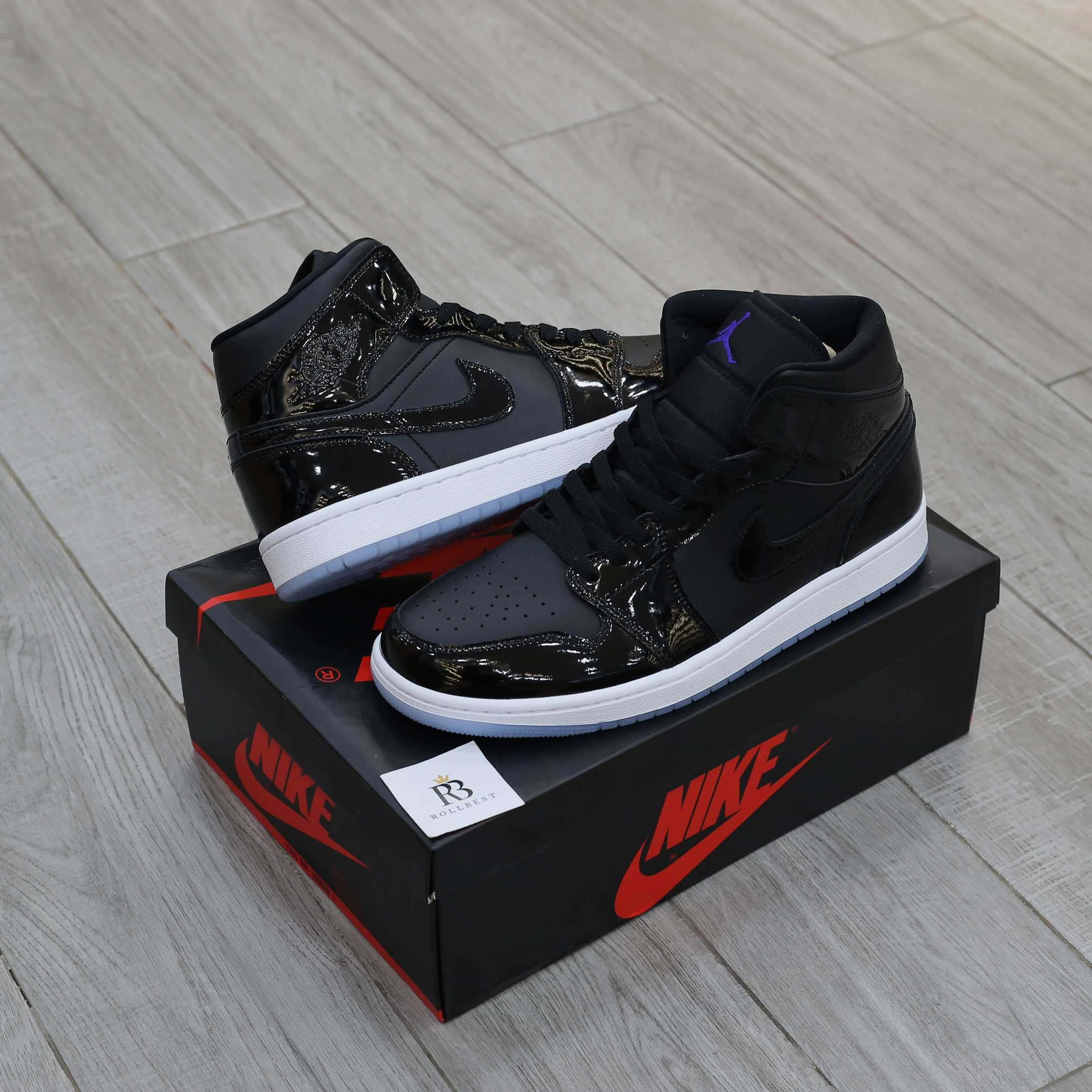 Giày Nike Air Jordan 1 Mid SE Space Jam Black Concord Best Quality