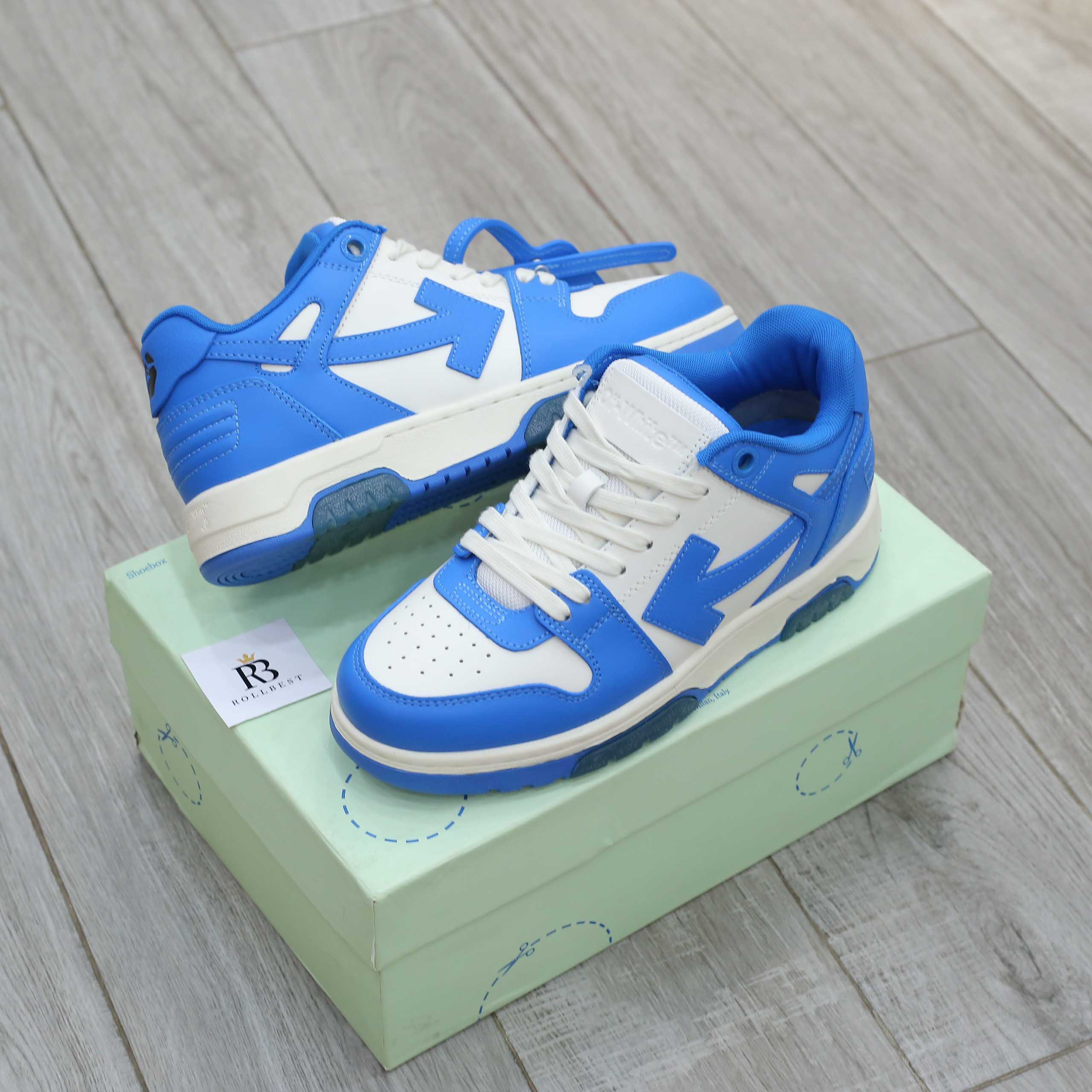 Giày Off-White Wmns Out of Office 'Blue White' Best Quality
