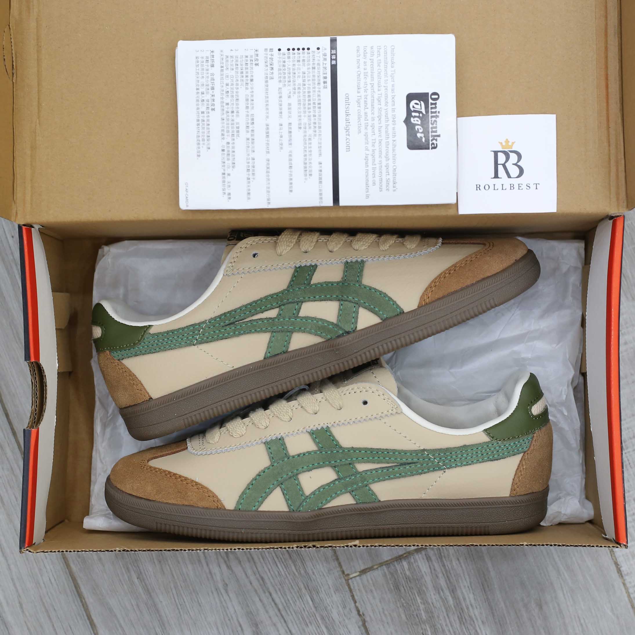 Giày Onitsuka Tiger Tokuten ‘Beige Green’ Best Quality
