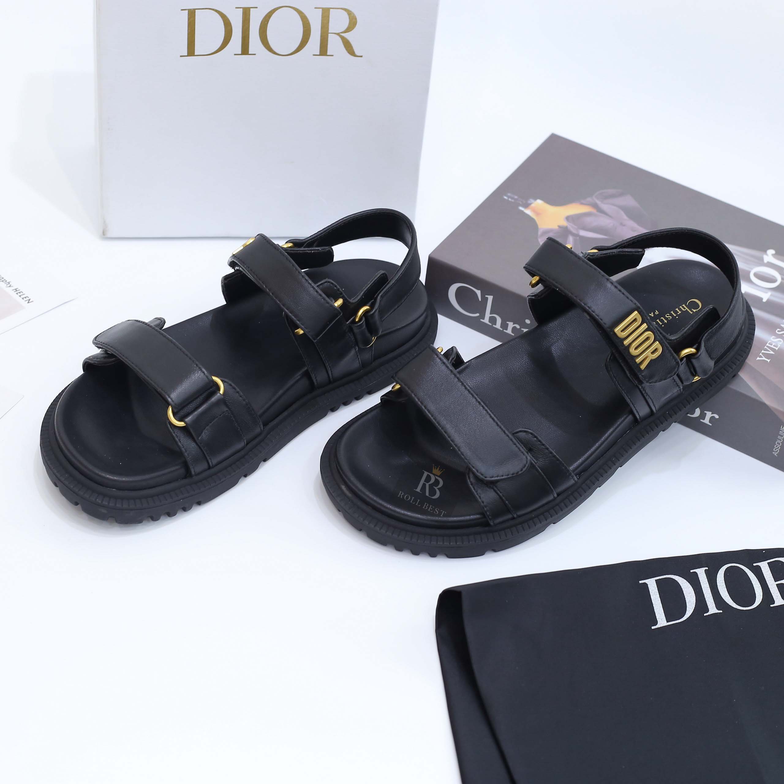 Dép Dioract Sandal Rose Quartz Quilted Cannage Calfskin Best Quality