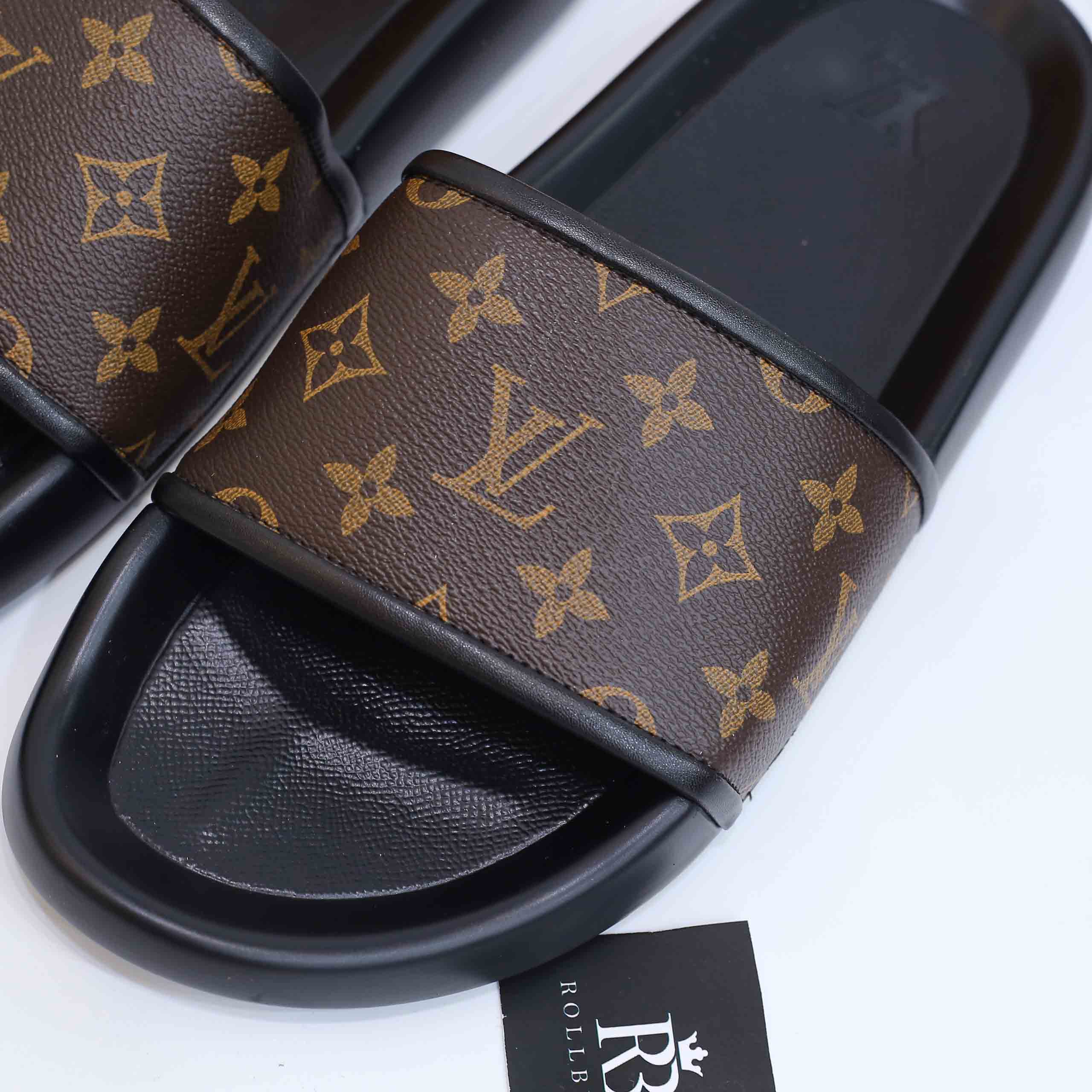 Dép Louis Vuitton Waterfront Mule Macassar Best Quality