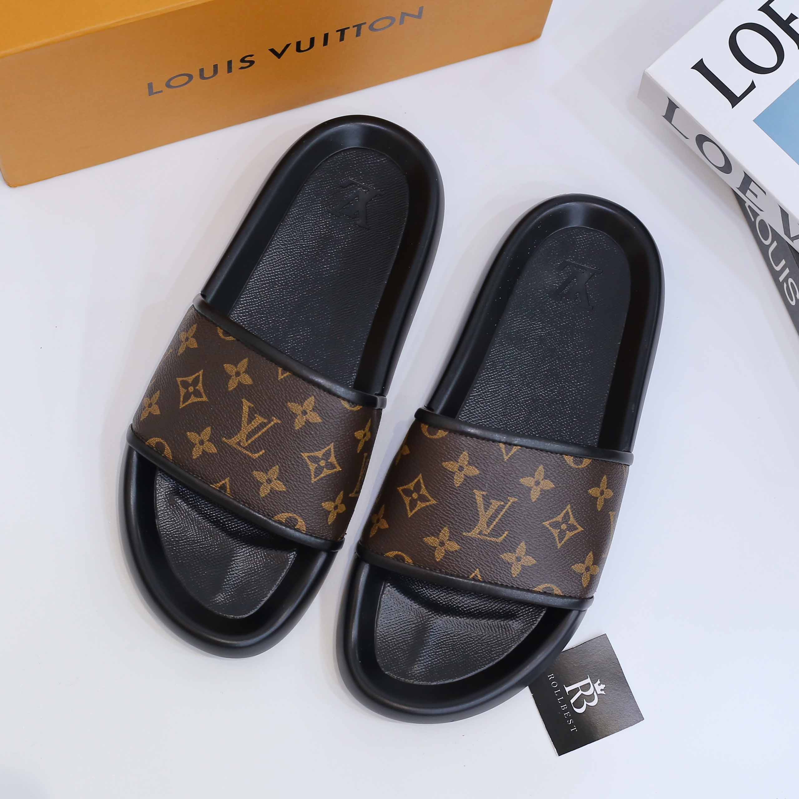 Dép Louis Vuitton Waterfront Mule Macassar Best Quality