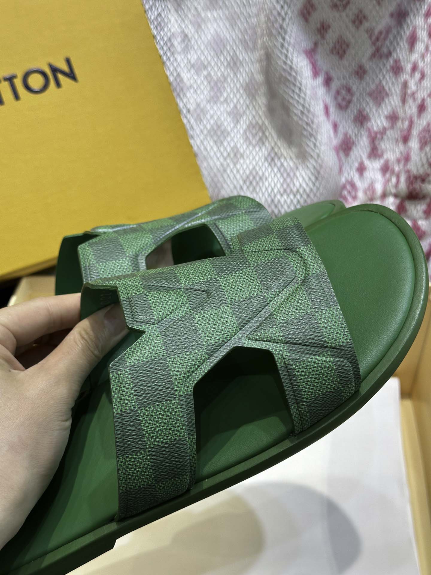 Dép LV Oasis Mule Damier Blue Best Quality