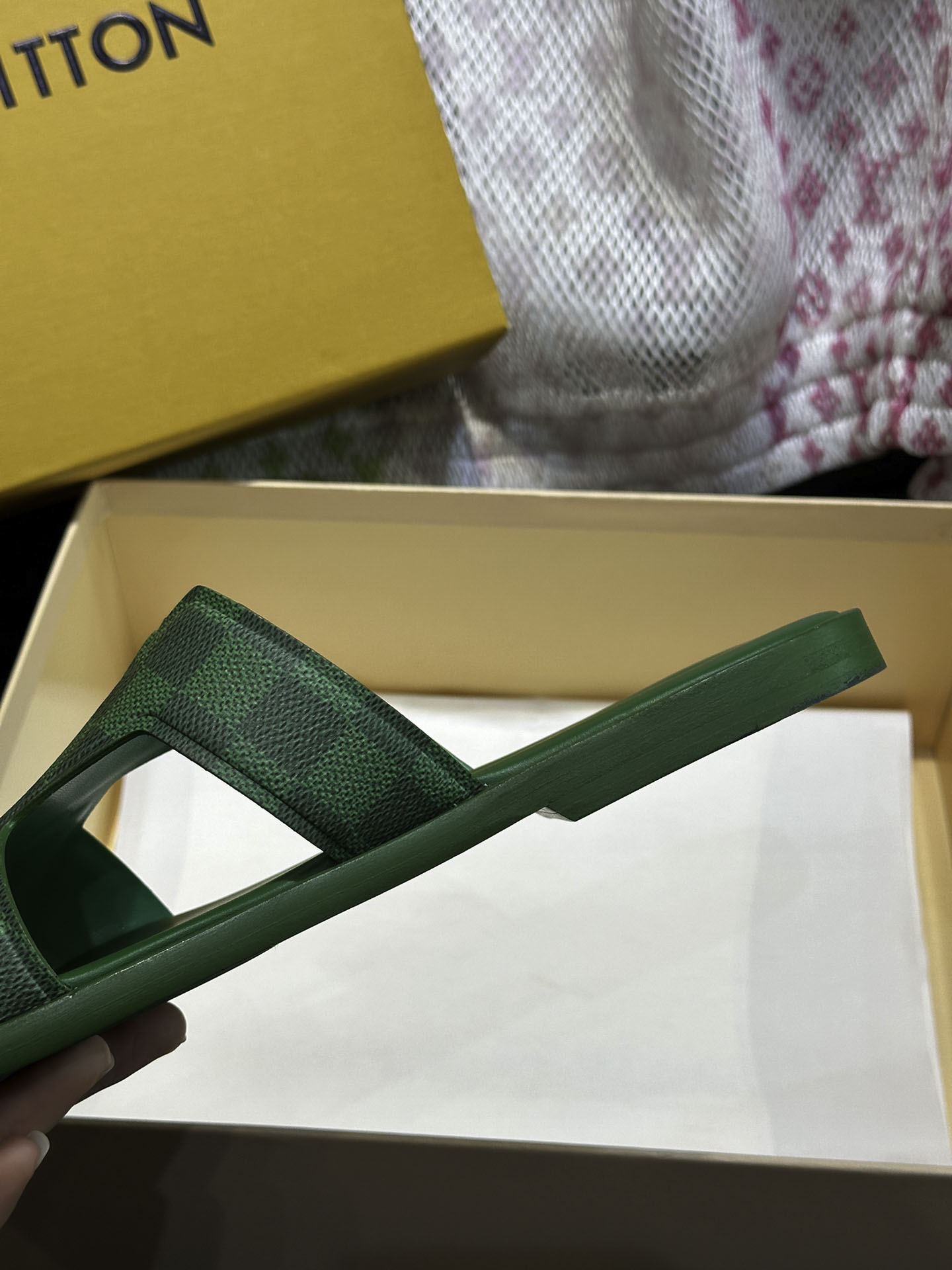 Dép LV Oasis Mule Damier Blue Best Quality