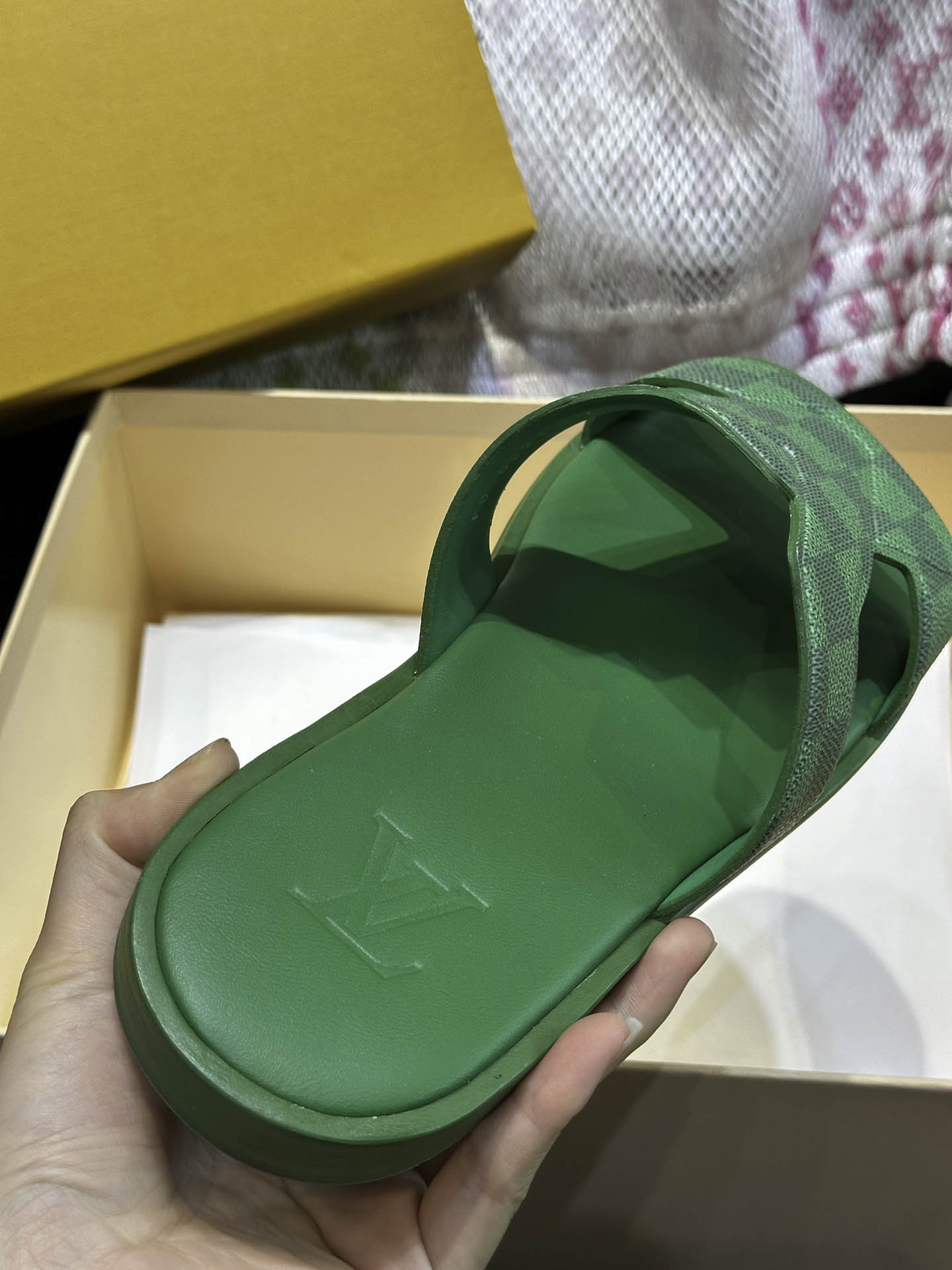 Dép LV Oasis Mule Damier Blue Best Quality