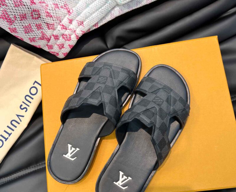 Dép LV Oasis Mule Damier Màu Xám Best Quality