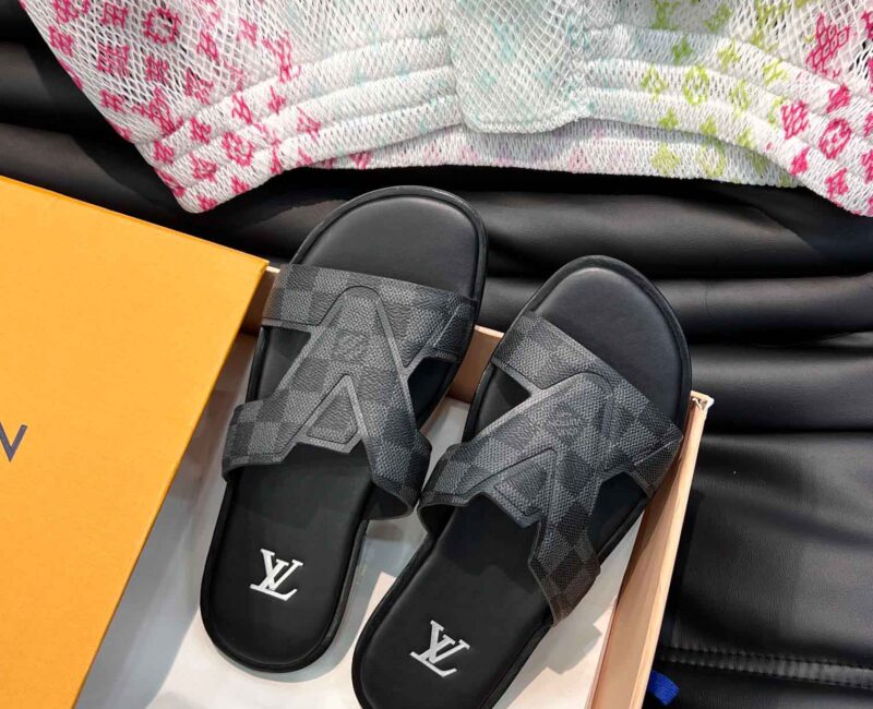 Dép LV Oasis Mule Damier Màu Xám Best Quality