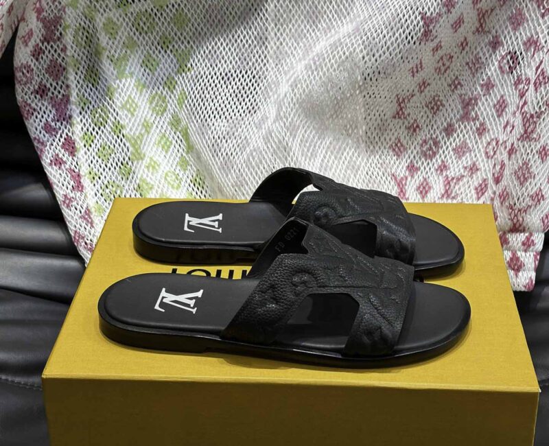 Dép LV Oasis Mule Denim Monogram Embossed Best Quality