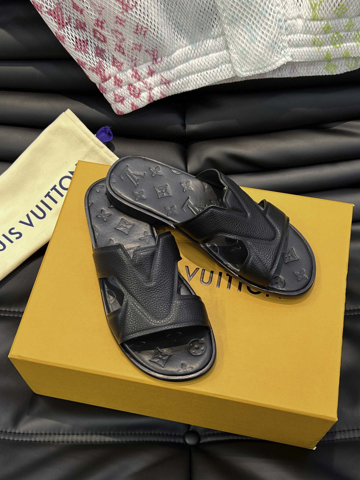 Dép LV Oasis Mule Monogram Leather Logo Best Quality