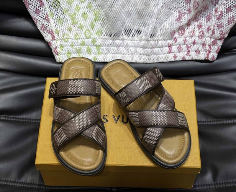 Dép LV Venice Mule Monogram Eclipse Best Quality