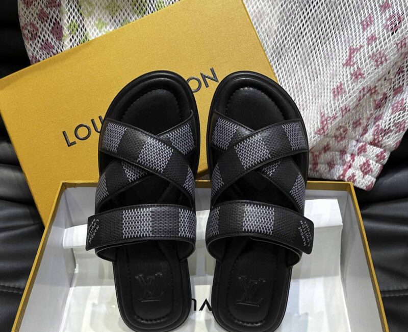 Dép LV Venice Mule Monogram Eclipse Best Quality