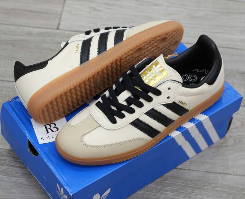 Giày Adidas Samba OG White Black Sand Strata Best Quality