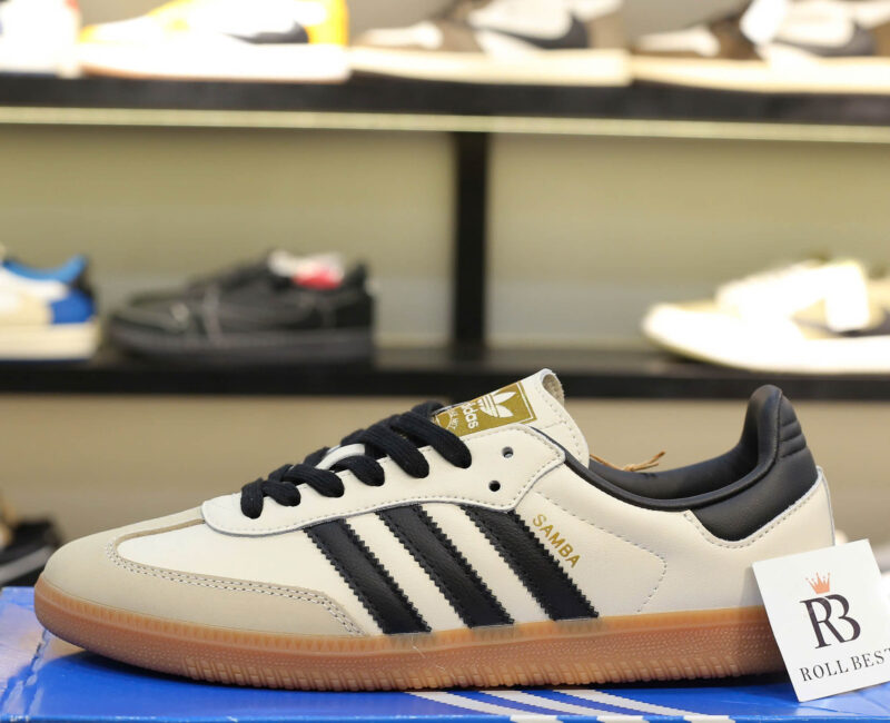 Giày Adidas Samba OG White Black Sand Strata Best Quality