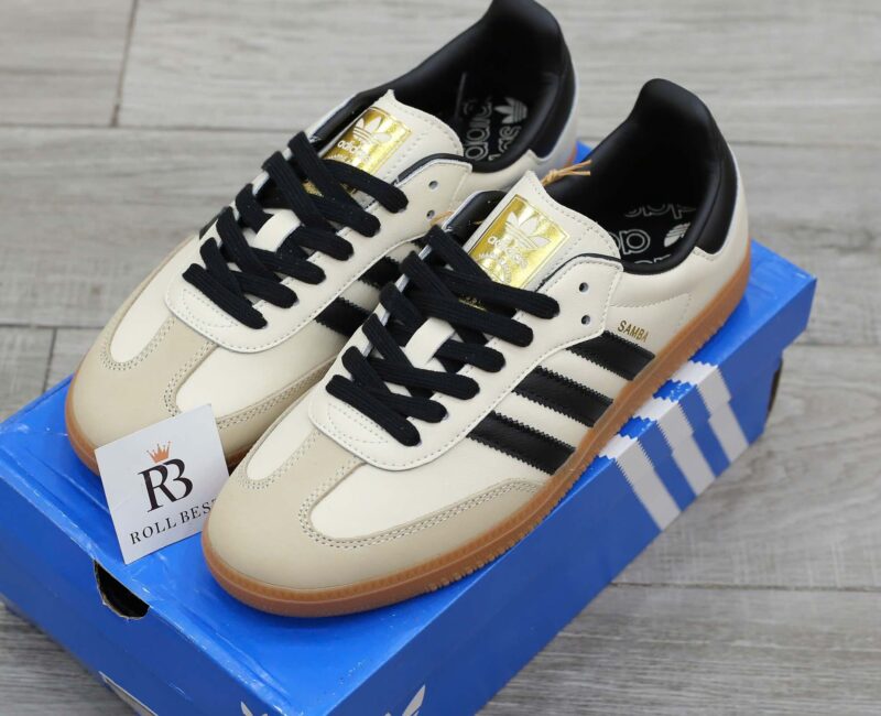 Giày Adidas Samba OG White Black Sand Strata Best Quality