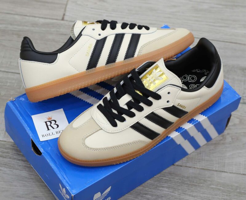 Giày Adidas Samba OG White Black Sand Strata Best Quality
