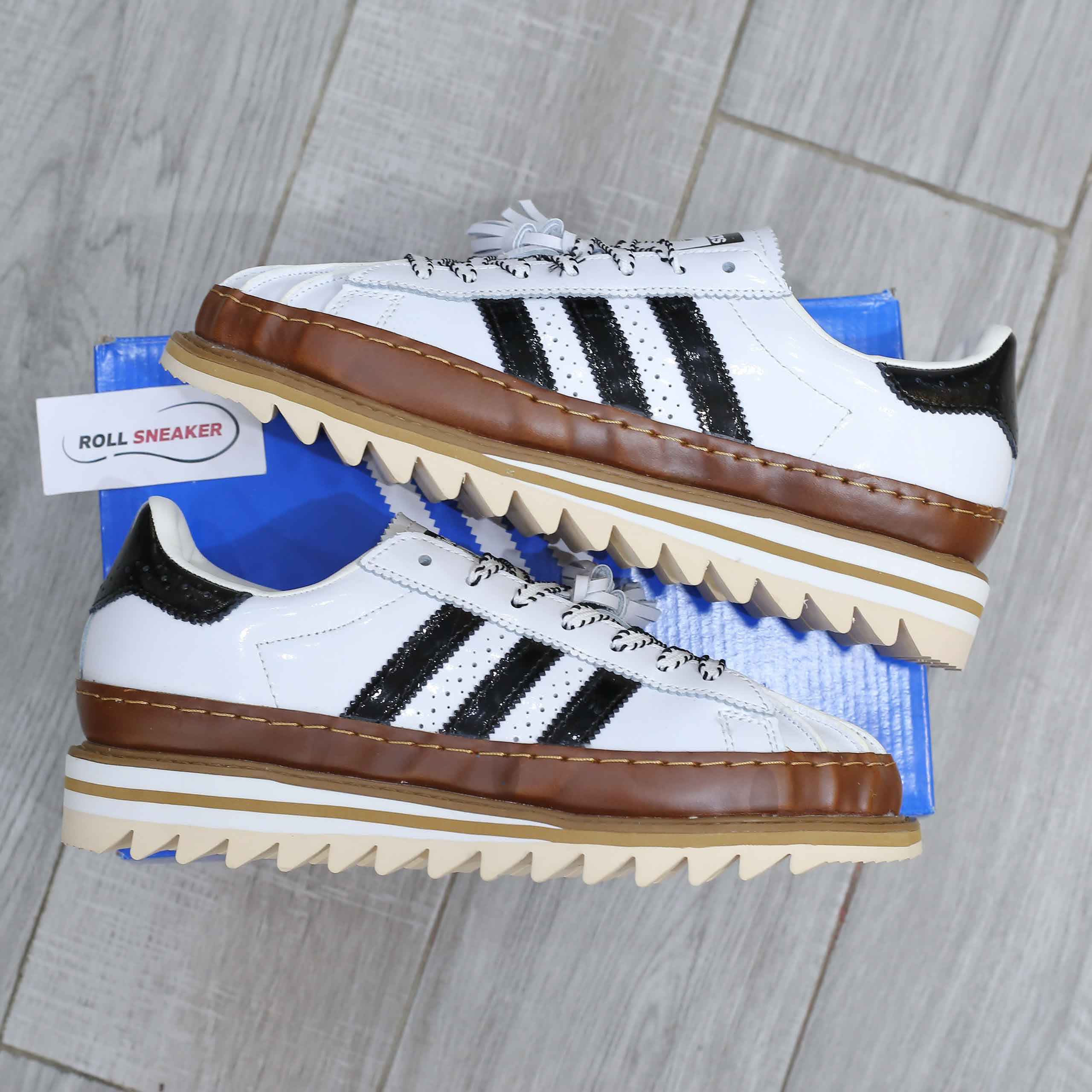 Giày Adidas Superstar CLOT By Edison Chen White Crystal Sand Like Auth