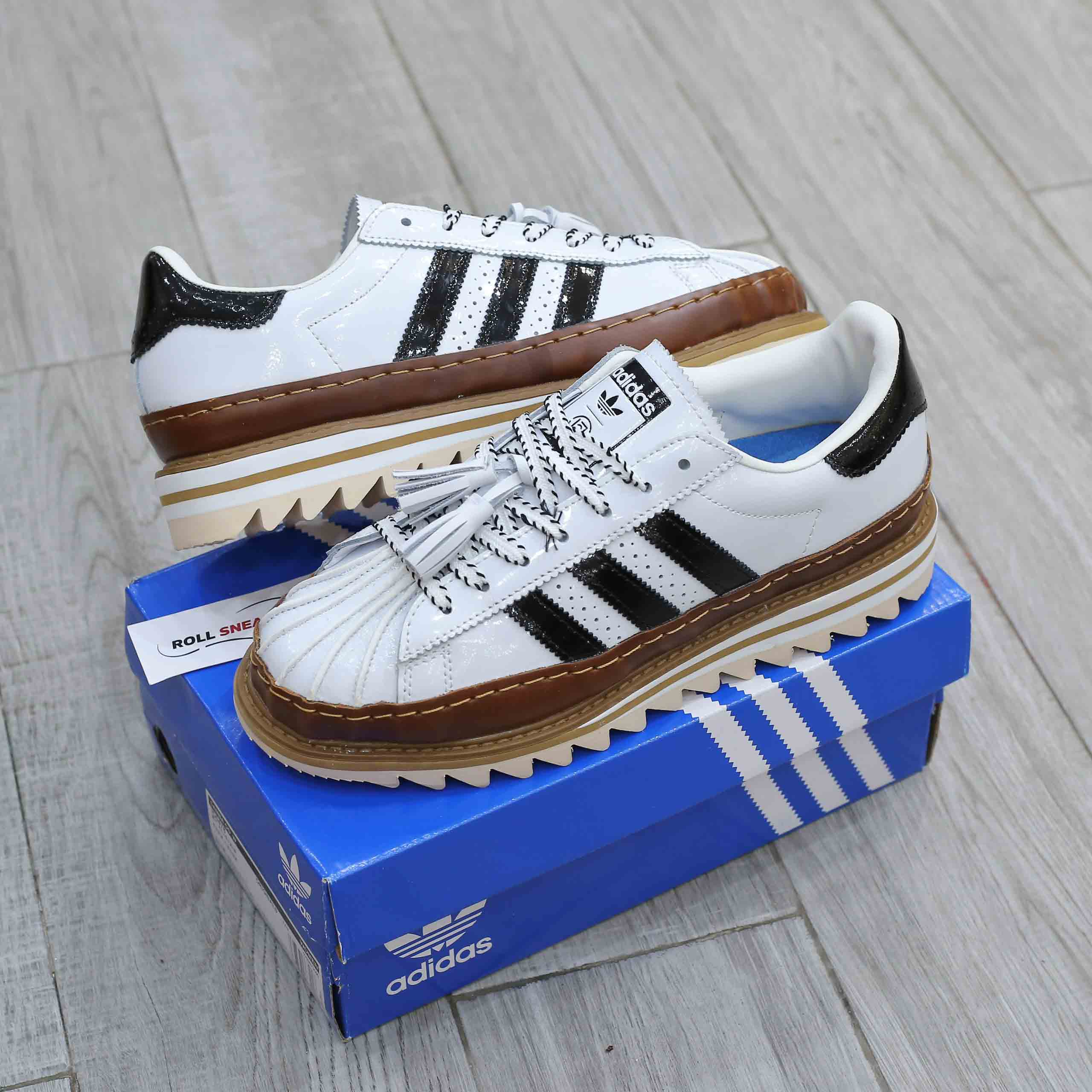 Giày Adidas Superstar CLOT By Edison Chen White Crystal Sand Like Auth