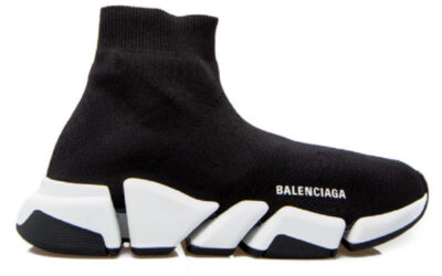 Giày Balenciaga Man Black And White Speed 2.0 Best Quality