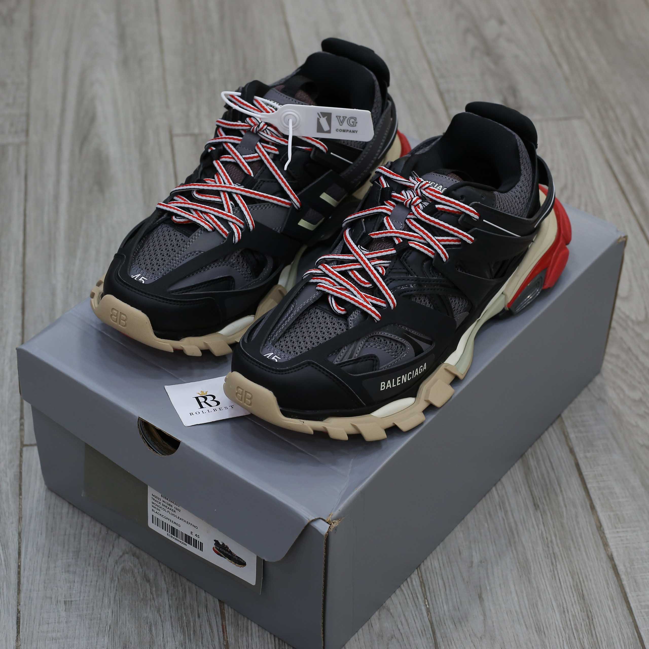 Giày Balenciaga Wmns Track Trainer Black Red Best Quality