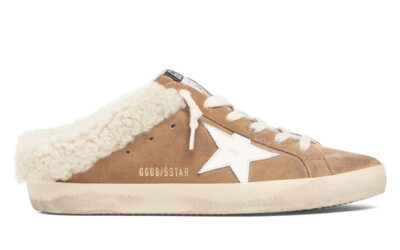 Giày Golden Goose 20mm Super-Star Suede & Shearling Mules Best Quality