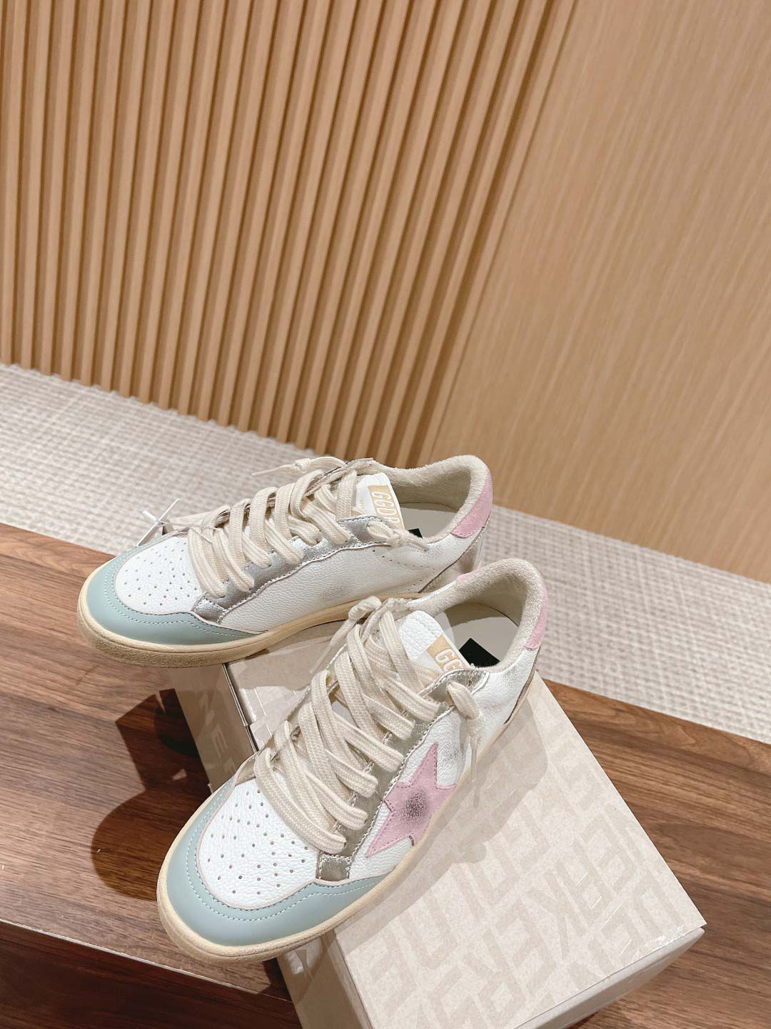 Giày Golden Goose Ball Star Suede Star-Patch Leather Trainers Best Quality