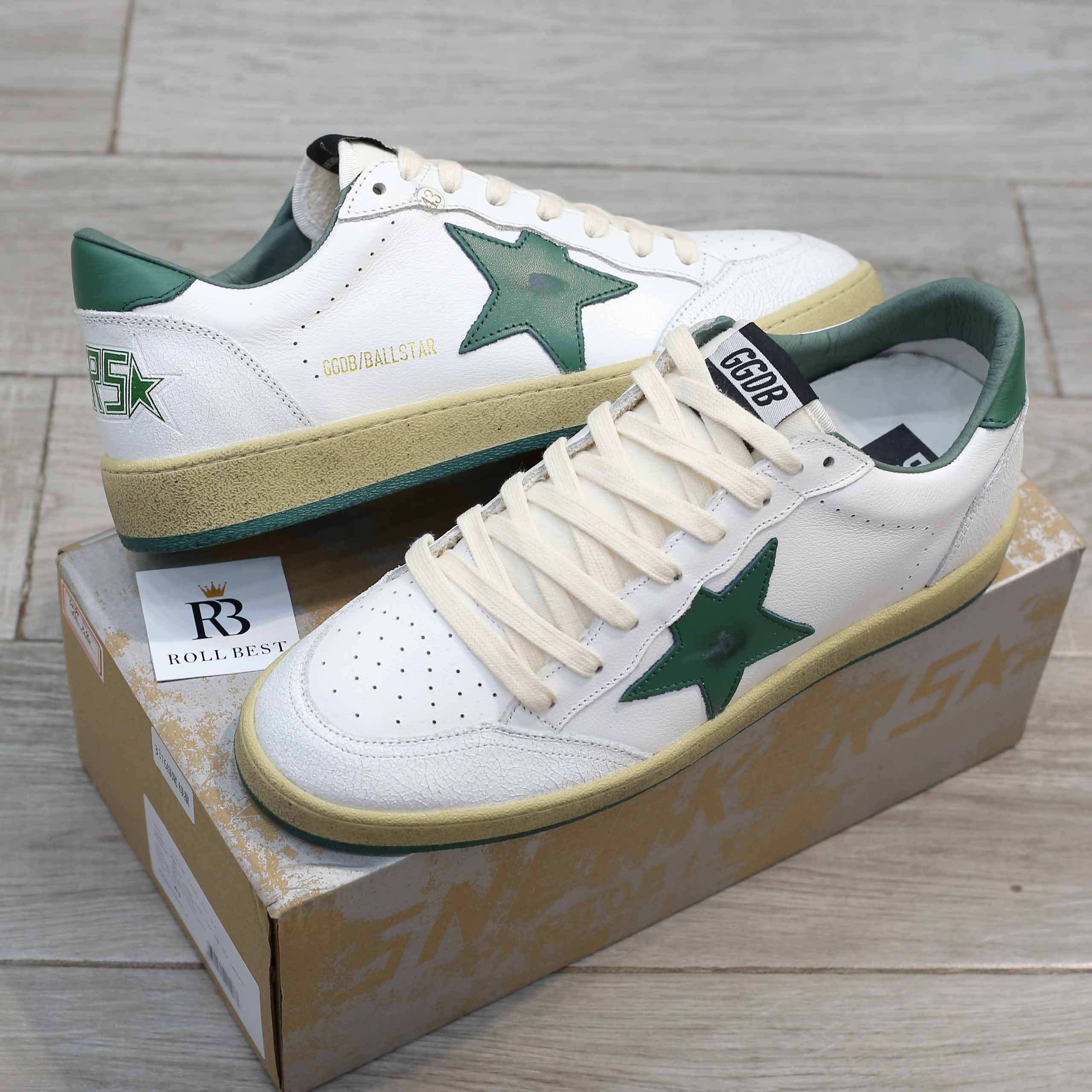Giày Golden Goose Ball Star White Green Best Quality
