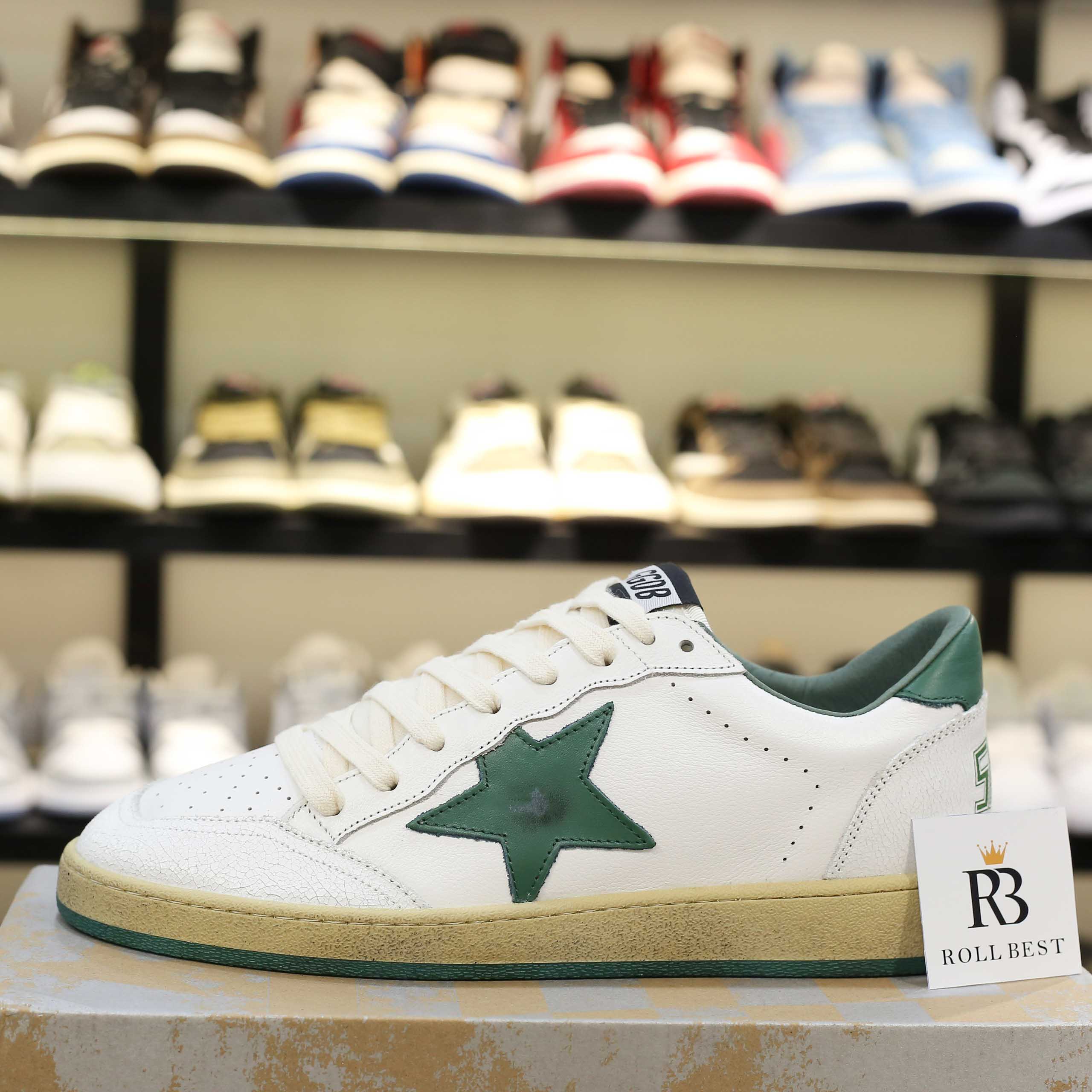 Giày Golden Goose Ball Star White Green Best Quality