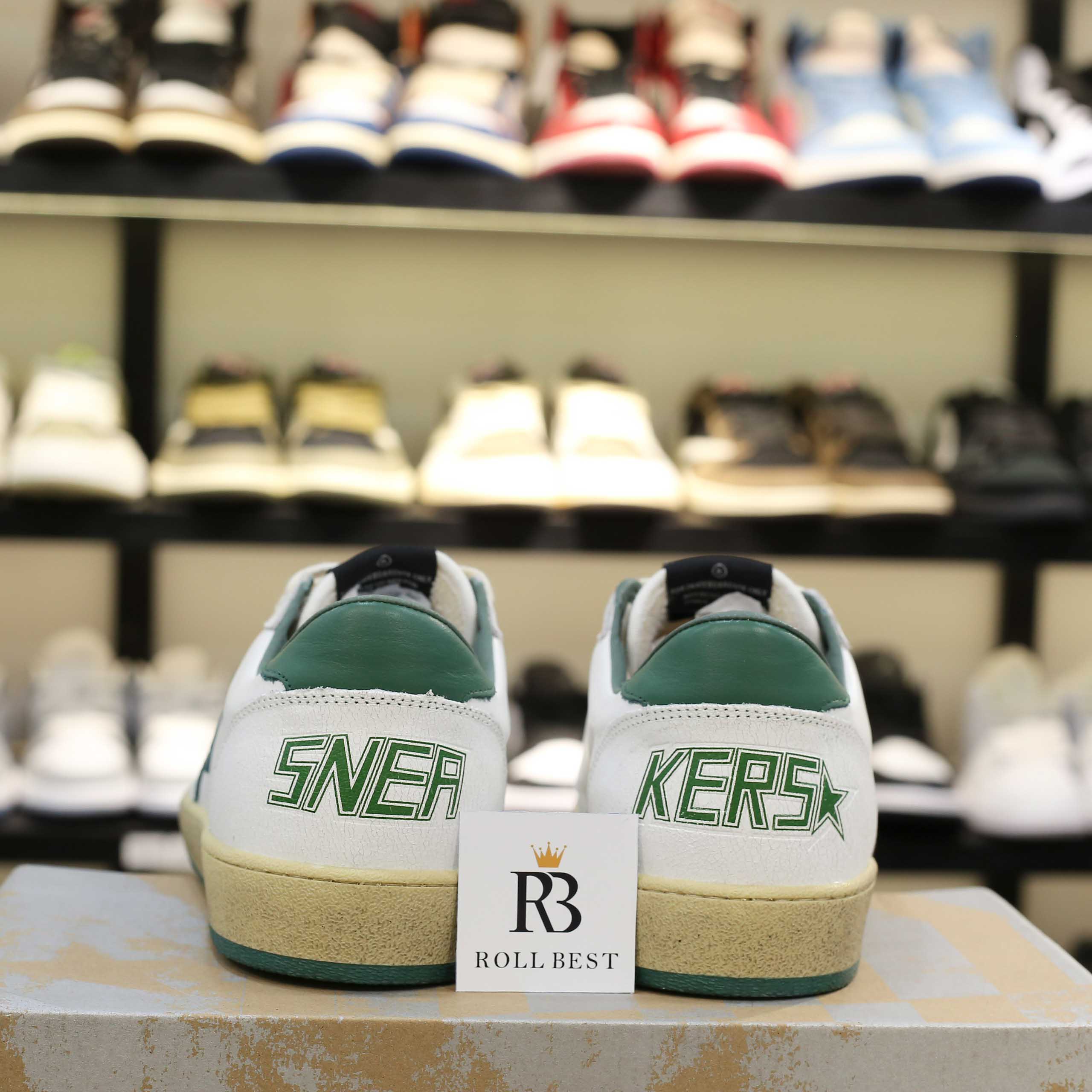 Giày Golden Goose Ball Star White Green Best Quality