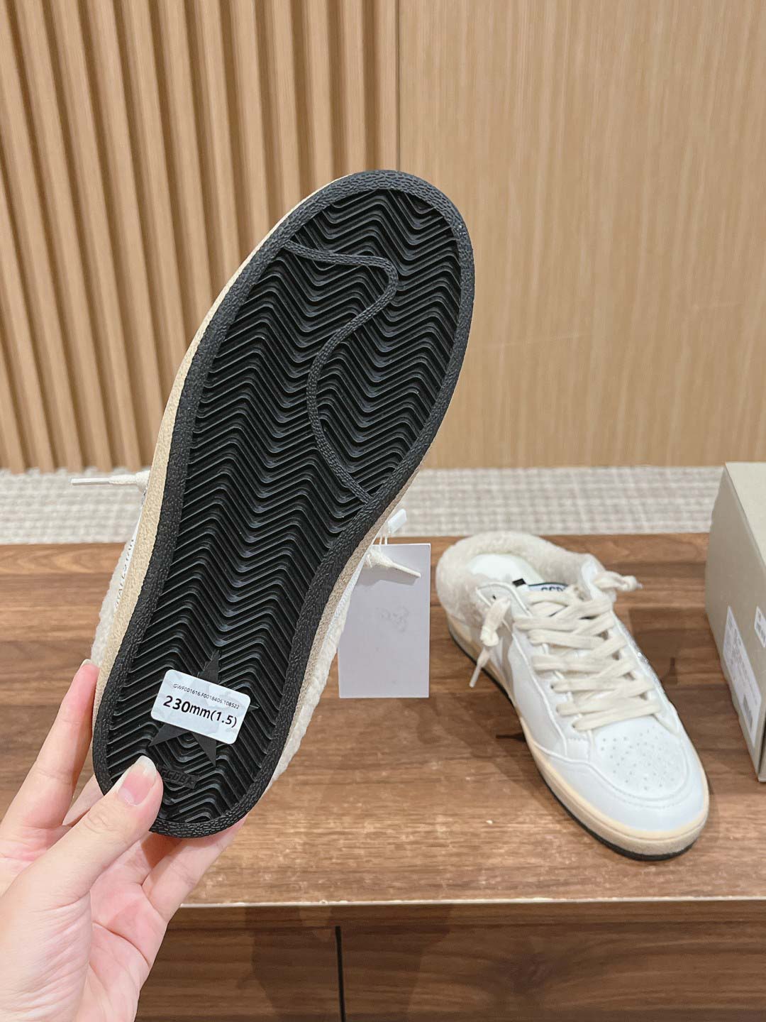 Giày Golden Goose baskets Ball Star Sabot White Beige Best Quality