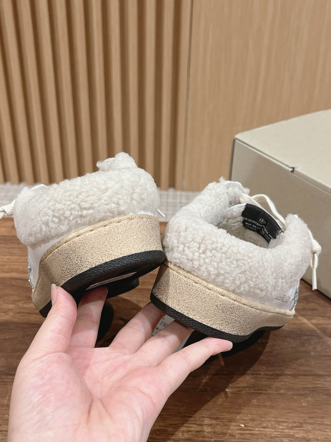 Giày Golden Goose baskets Ball Star Sabot White Beige Best Quality