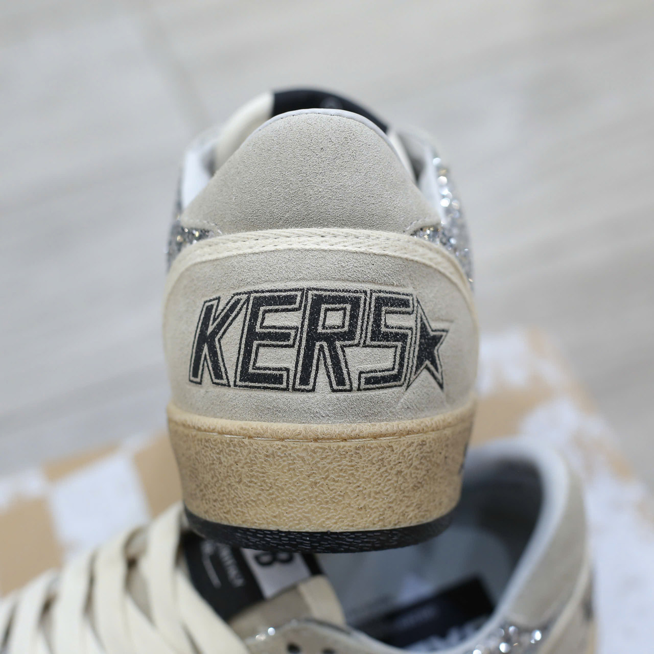 Giày Golden Goose Glitter Ball Star Sneakers Silver Best Quality