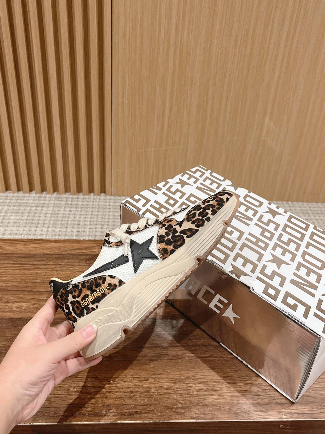 Giày Golden Goose Leopard Print Running Sole Best Quality