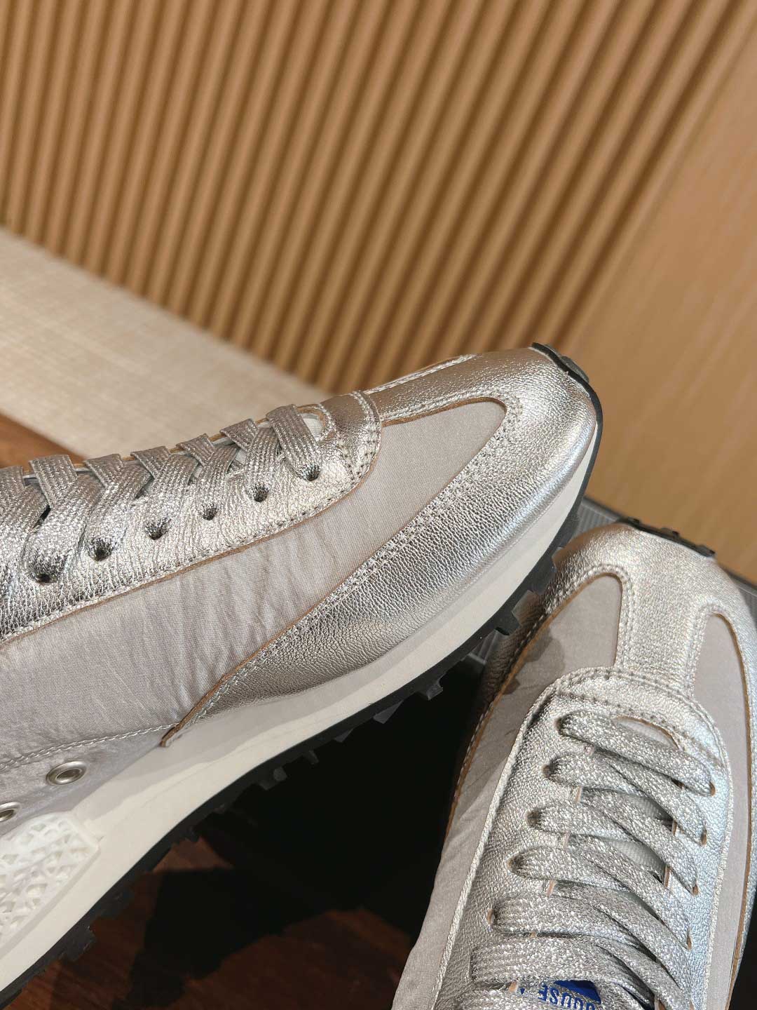 Giày Golden Goose Men's Silver & Black Marathon Best Quality