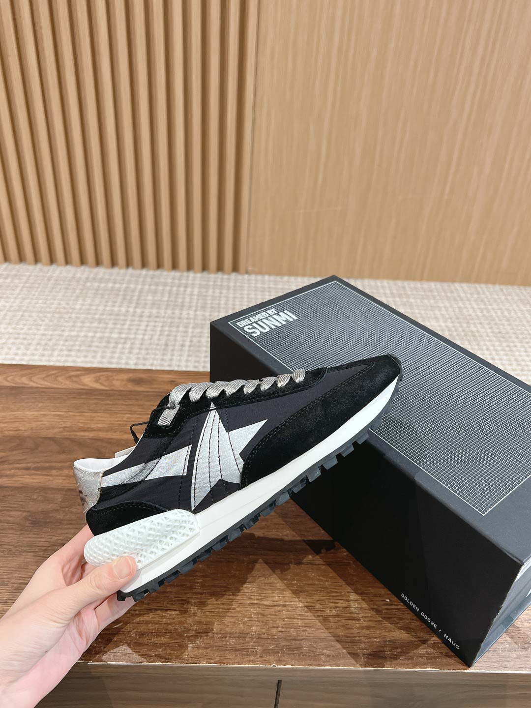 Giày Golden Goose Silver Star Black Best Quality