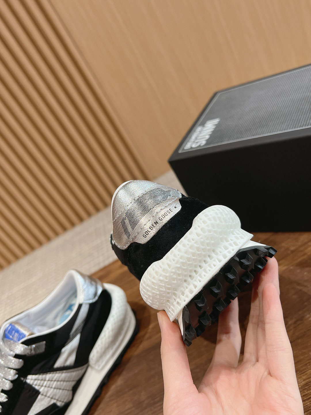 Giày Golden Goose Silver Star Black Best Quality