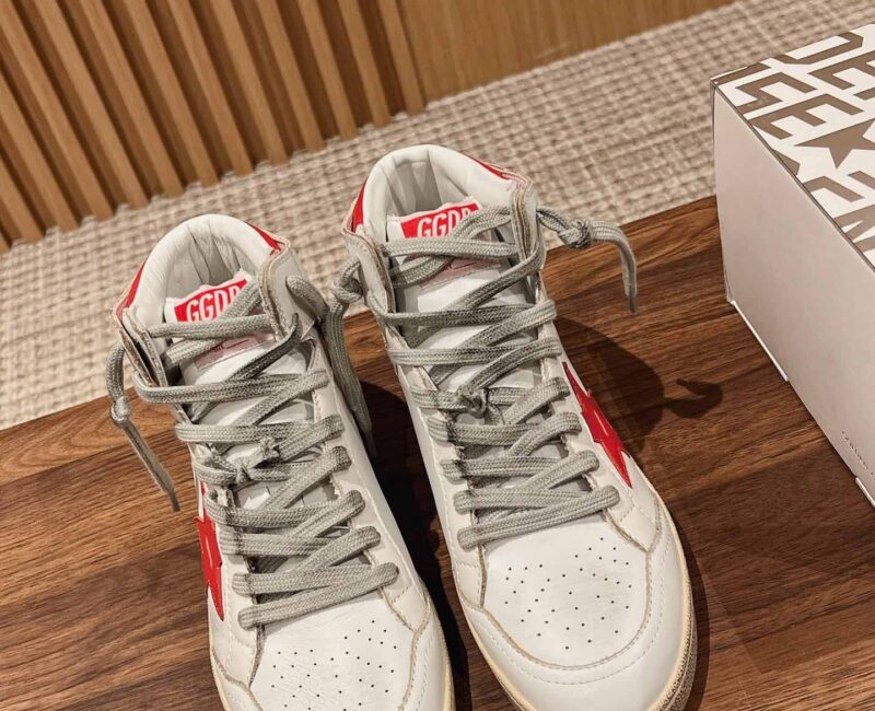 Giày Golden Goose Sky Star High ‘White Red’ Best Quality