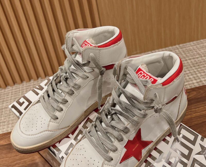 Giày Golden Goose Sky Star High ‘White Red’ Best Quality