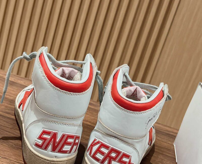 Giày Golden Goose Sky Star High ‘White Red’ Best Quality