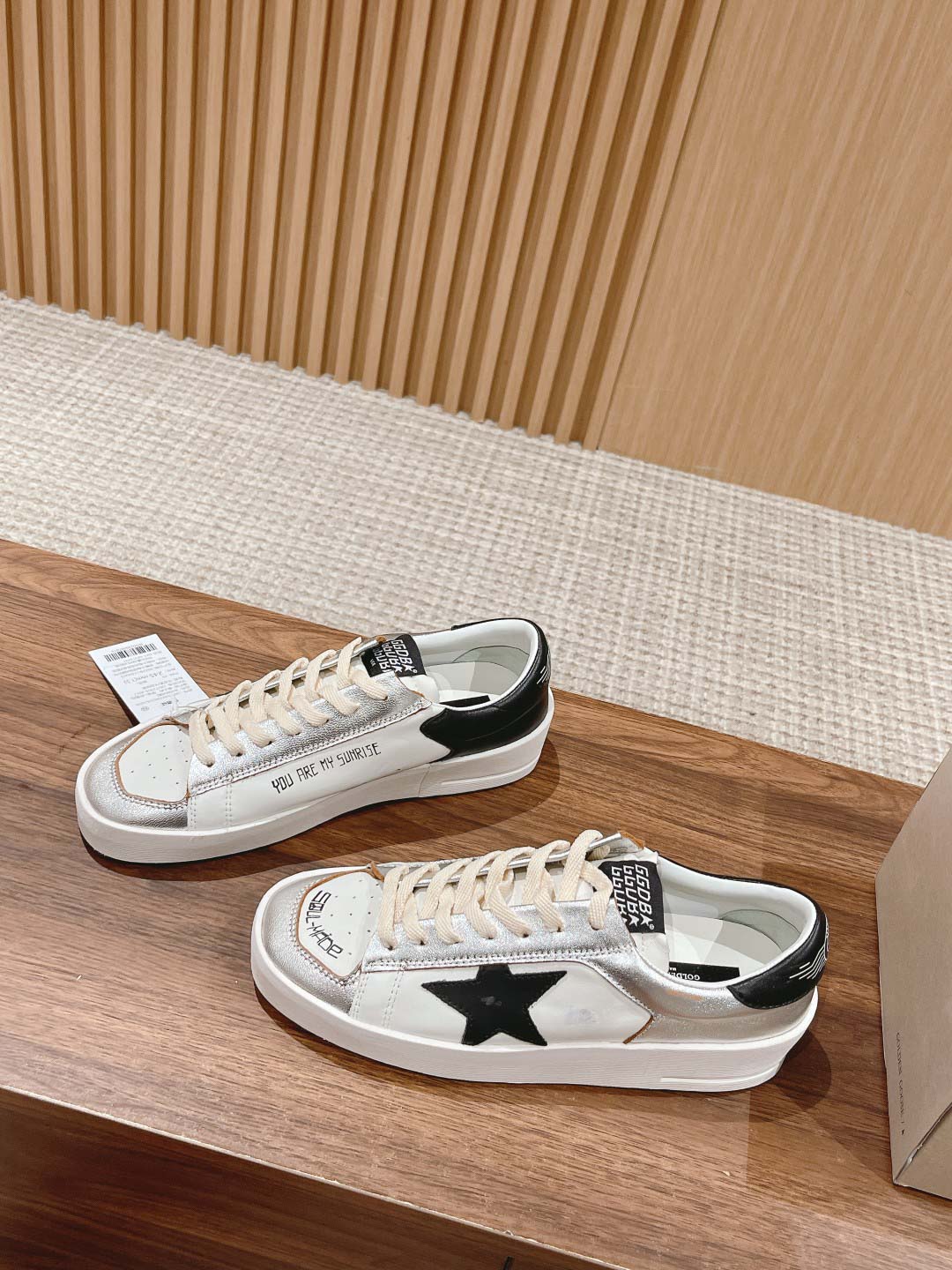 Giày Golden Goose Stardan Silver Black Best Quality