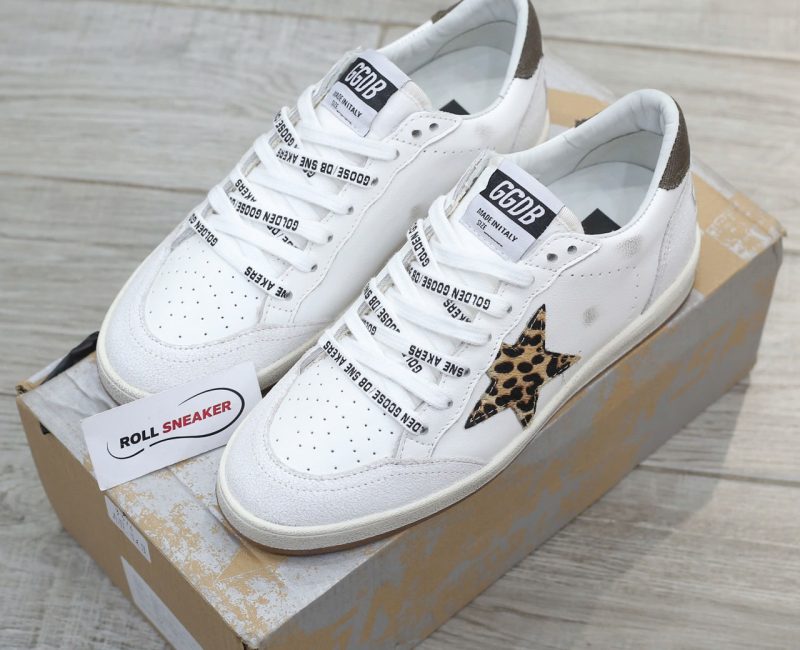 Giày Golden Goose Wmns Ball Star 'White Leopard' Best Quality