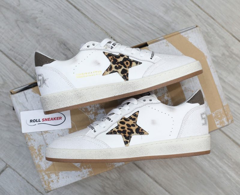 Giày Golden Goose Wmns Ball Star 'White Leopard' Best Quality