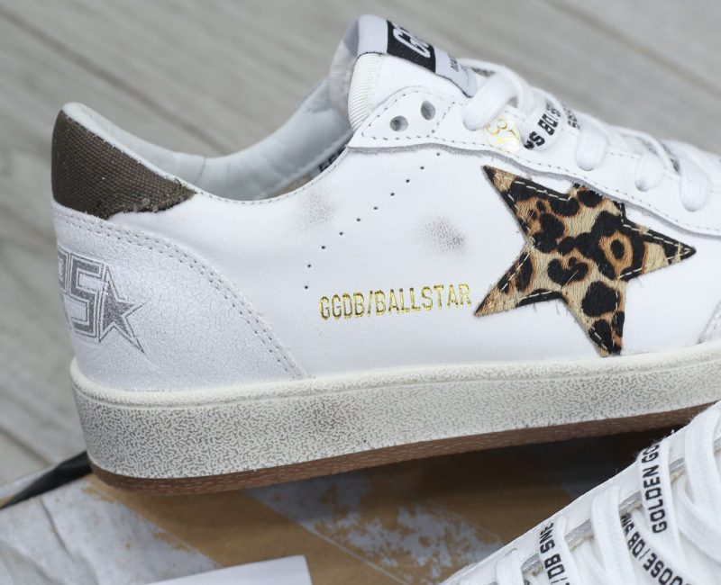 Giày Golden Goose Wmns Ball Star 'White Leopard' Best Quality