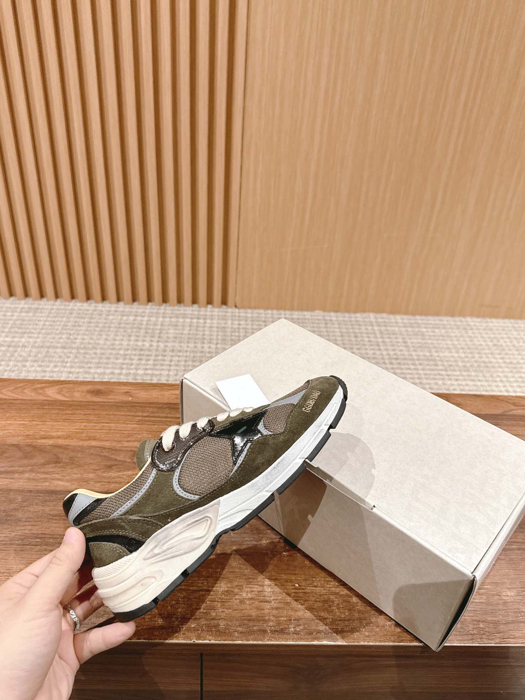 Giày Golden Goose Women Running Dad Green Best Quality