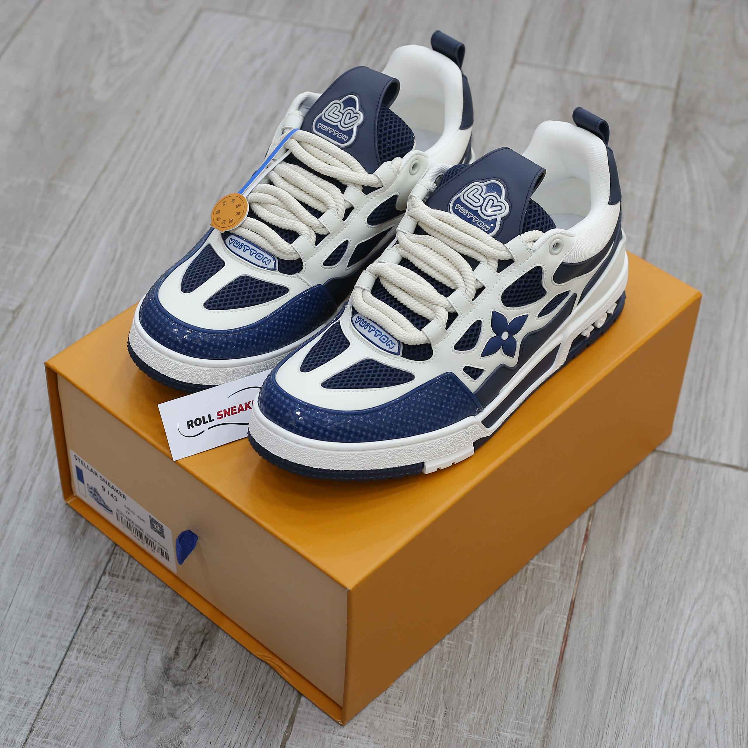 Giày Louis Vuitton LV Skate Sneaker Marine White Best Quality