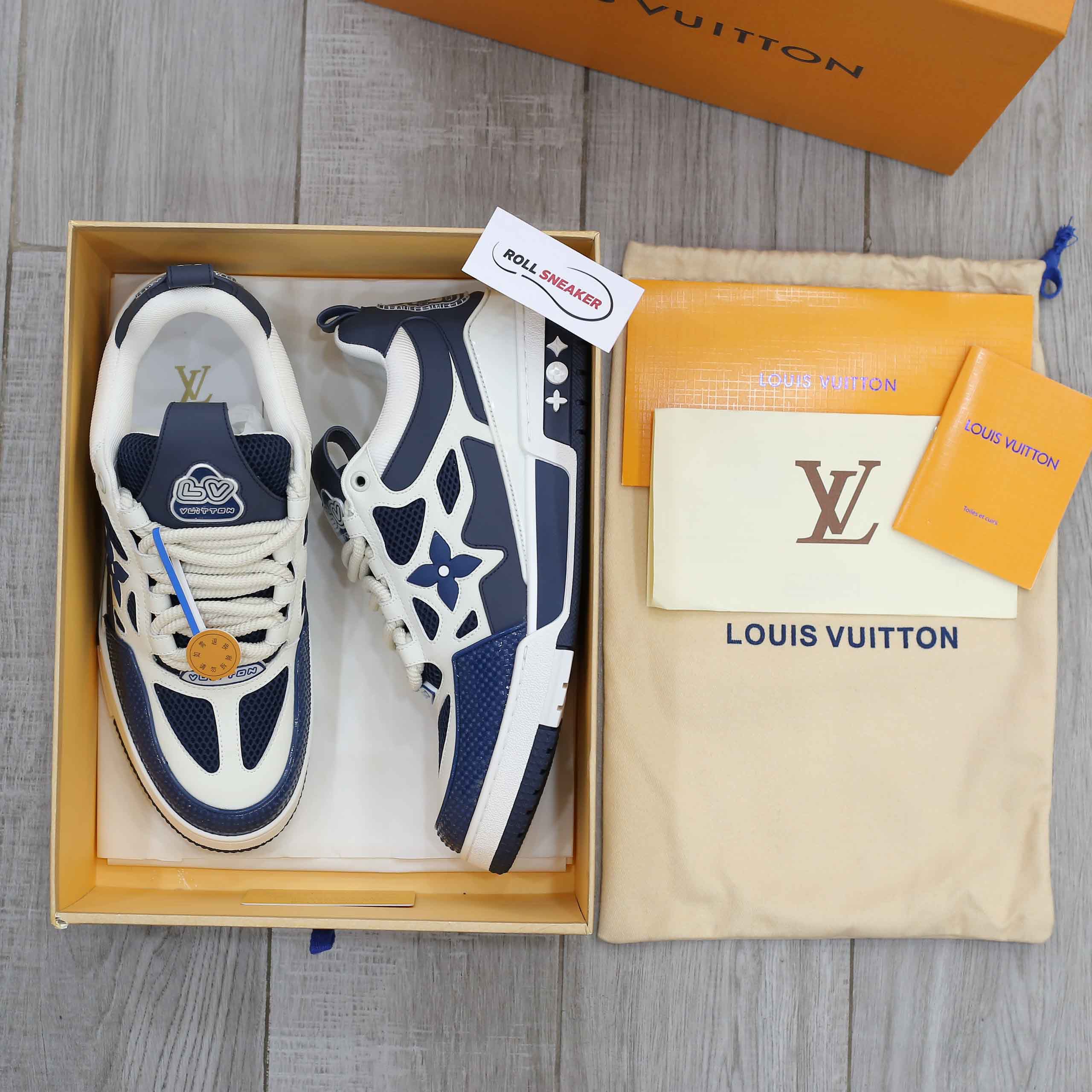 Giày Louis Vuitton LV Skate Sneaker Marine White Best Quality