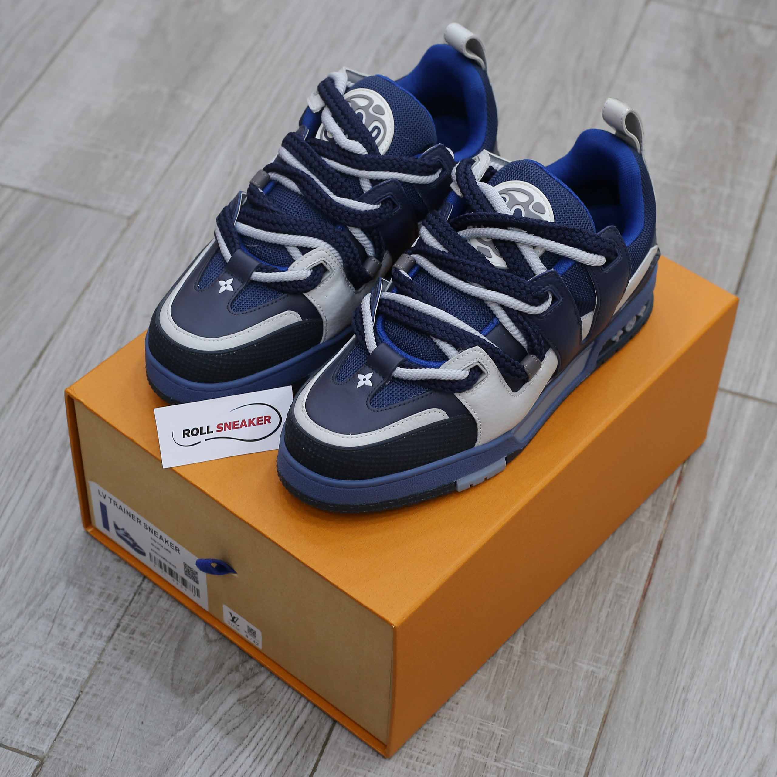 Giày Louis Vuitton Lv Skate Trainers Navy Best Quality
