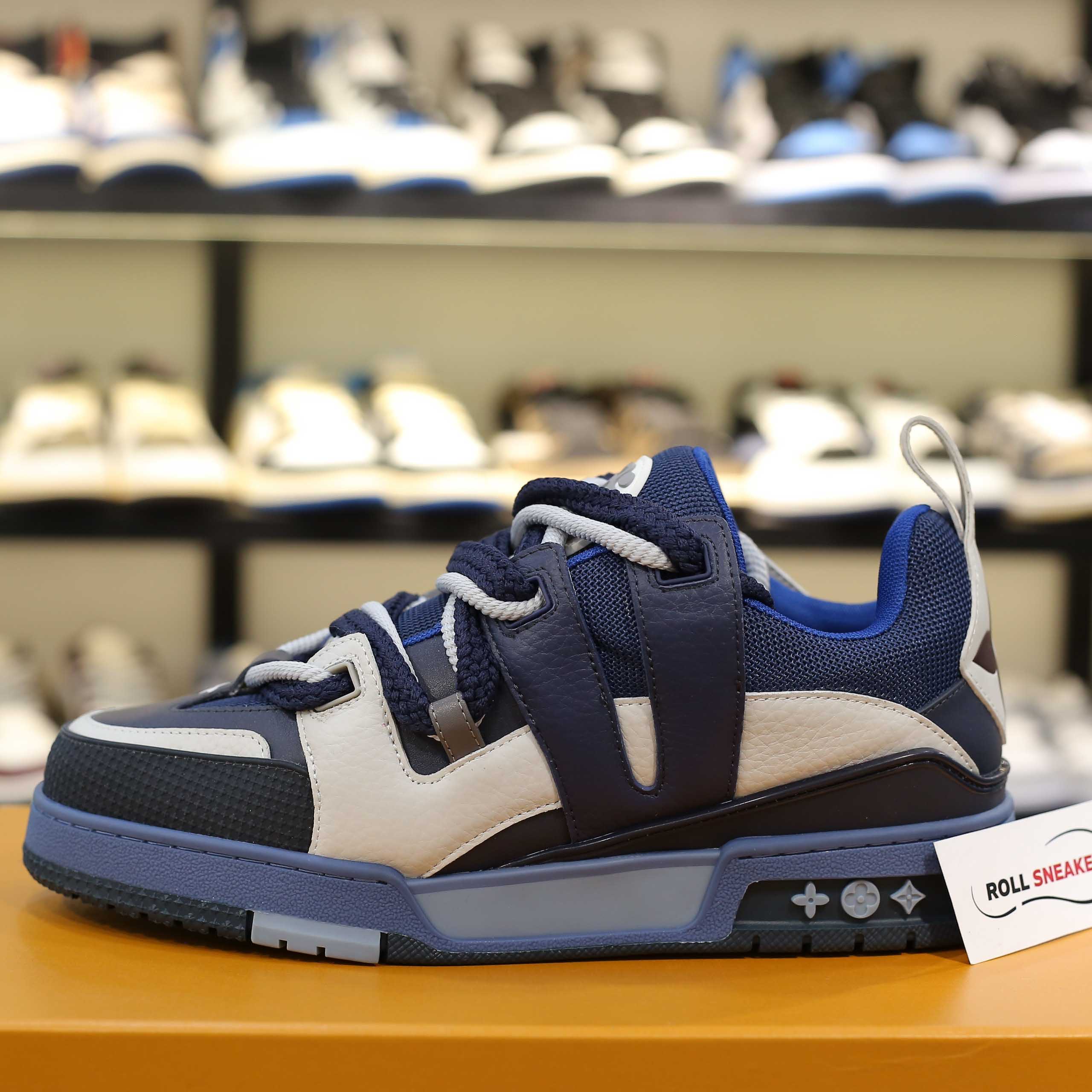 Giày Louis Vuitton Lv Skate Trainers Navy Best Quality