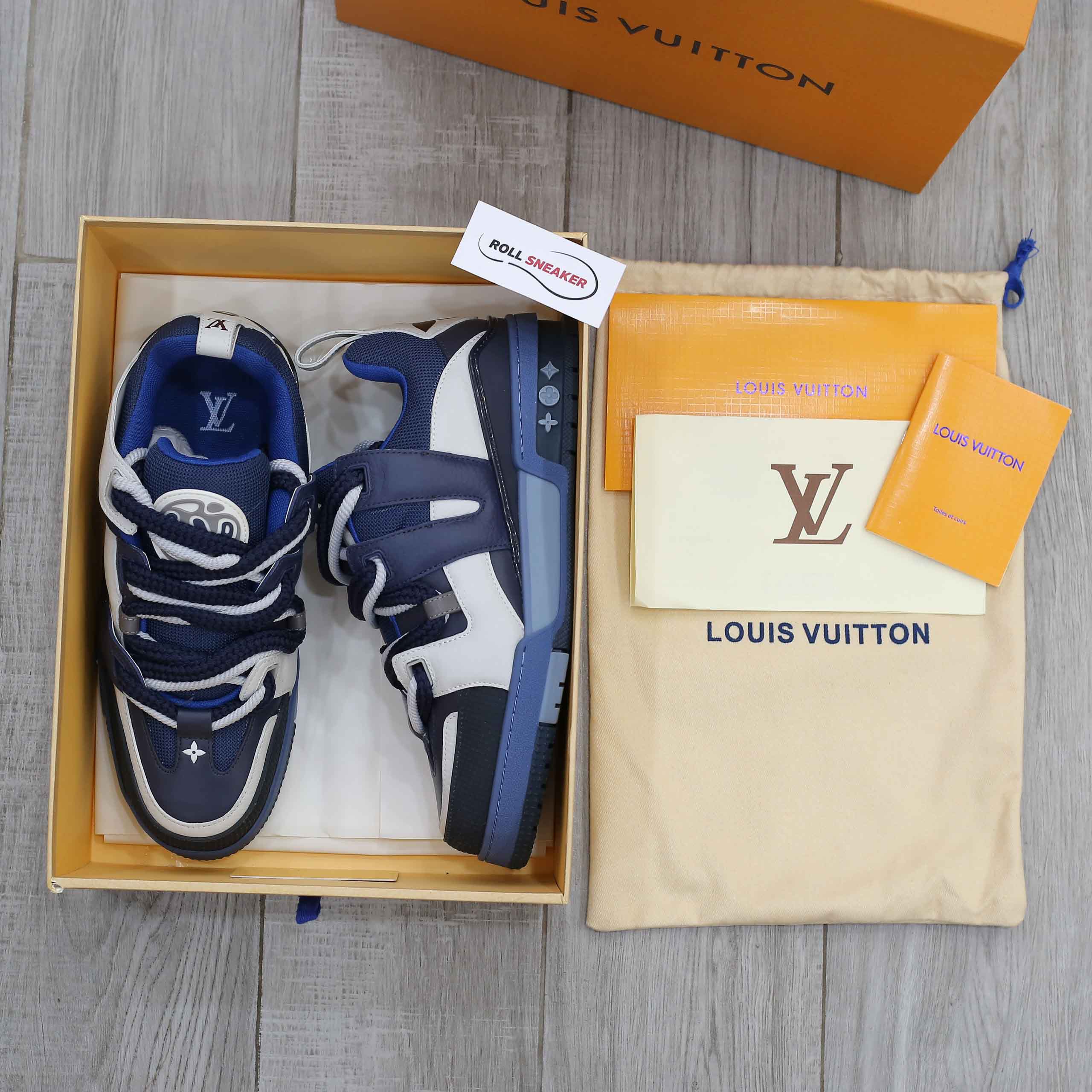 Giày Louis Vuitton Lv Skate Trainers Navy Best Quality