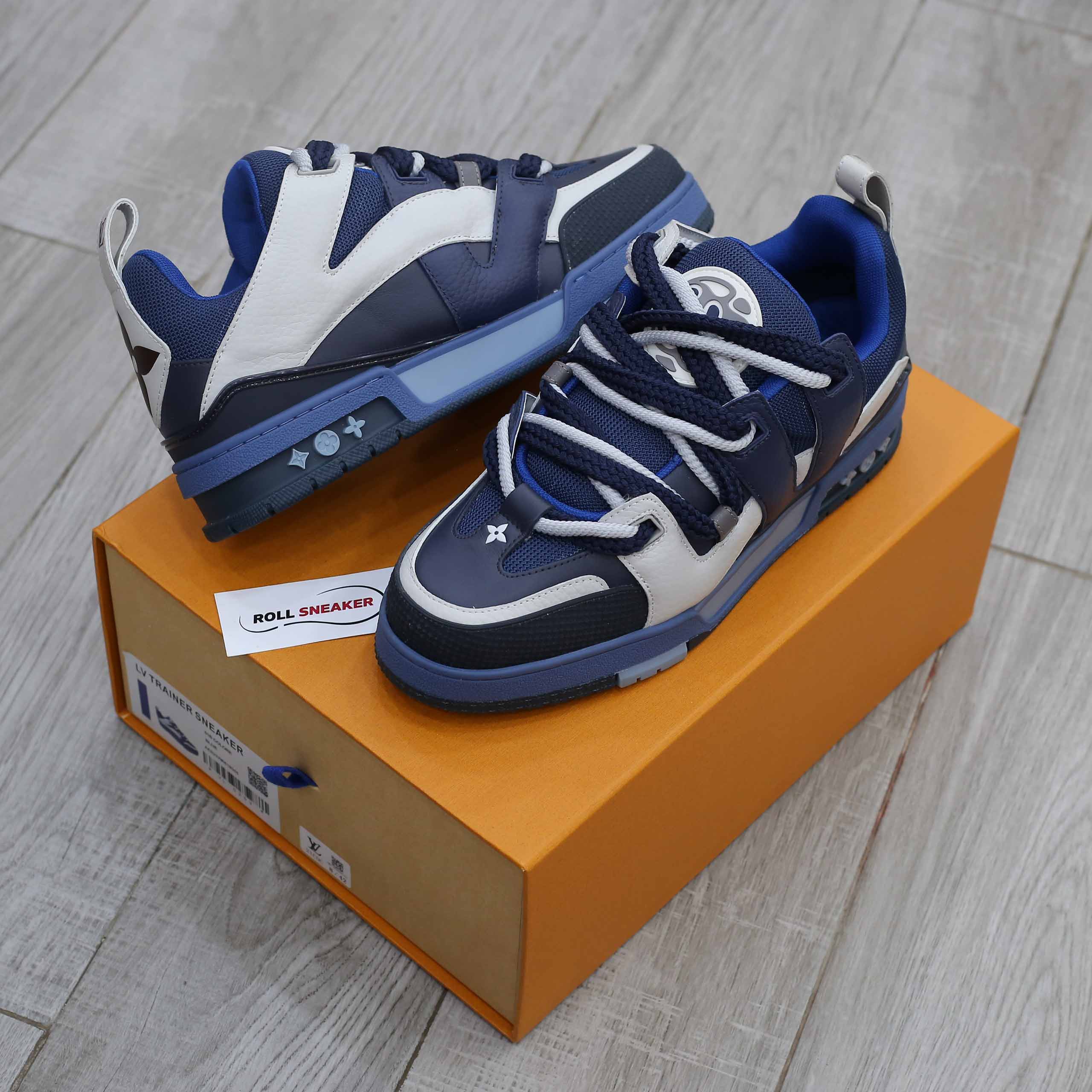 Giày Louis Vuitton Lv Skate Trainers Navy Best Quality