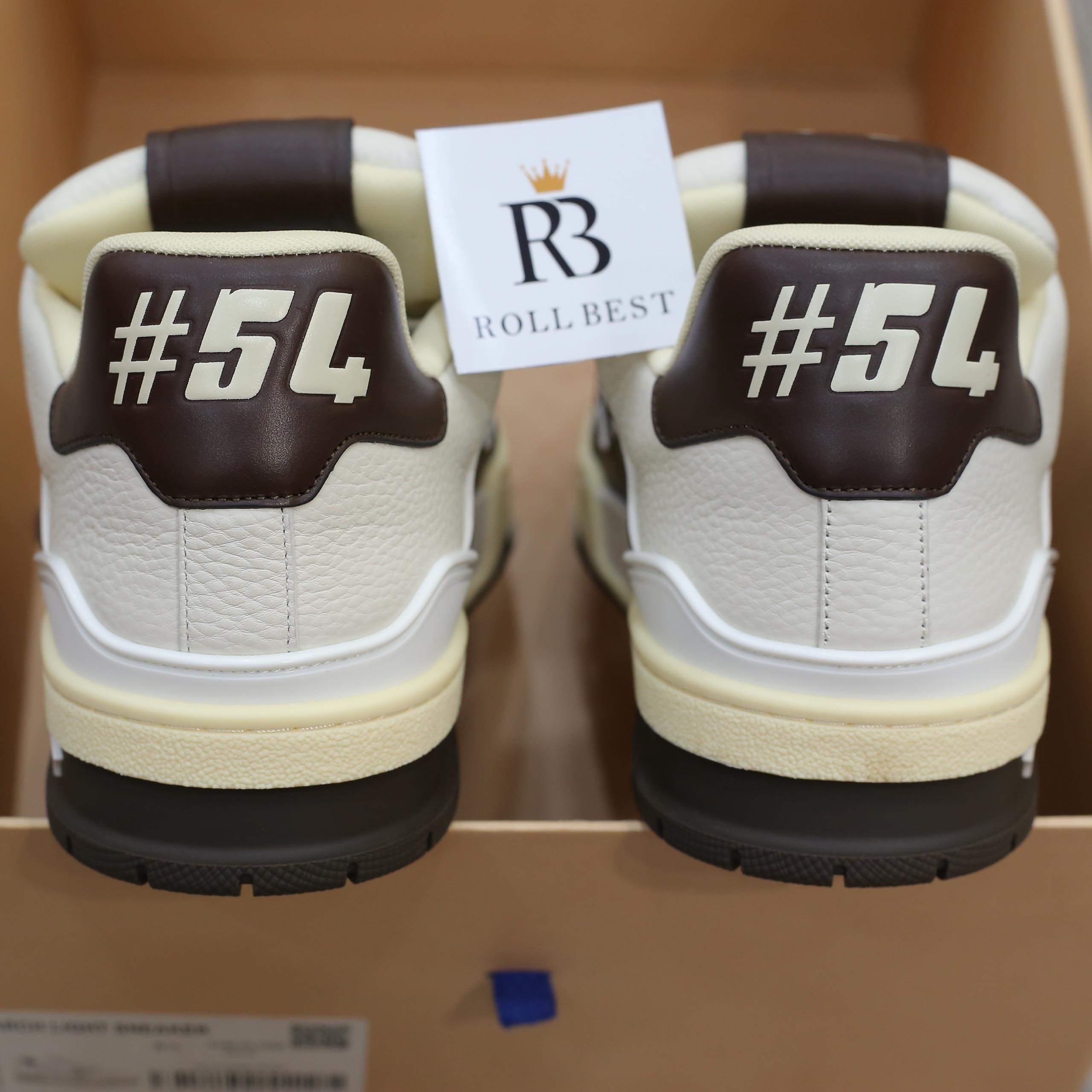 Giày Louis Vuitton LV Trainer #54 Damier Pattern Moka Brown Best Quality